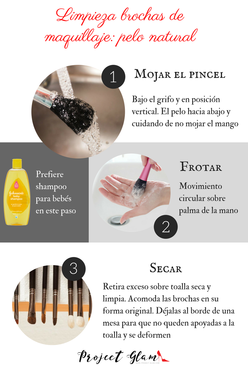 Cómo limpiar brochas de maquillaje
